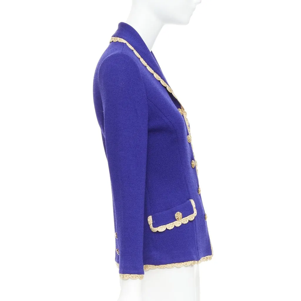 ST JOHN Blue Polyester Jacket Blue Polyester Very good - Box View