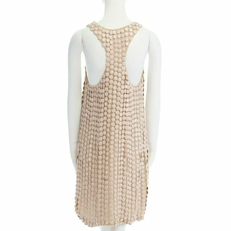 Stella McCartney Metal Paillettes Dress Ecru Silk Fair - Box View