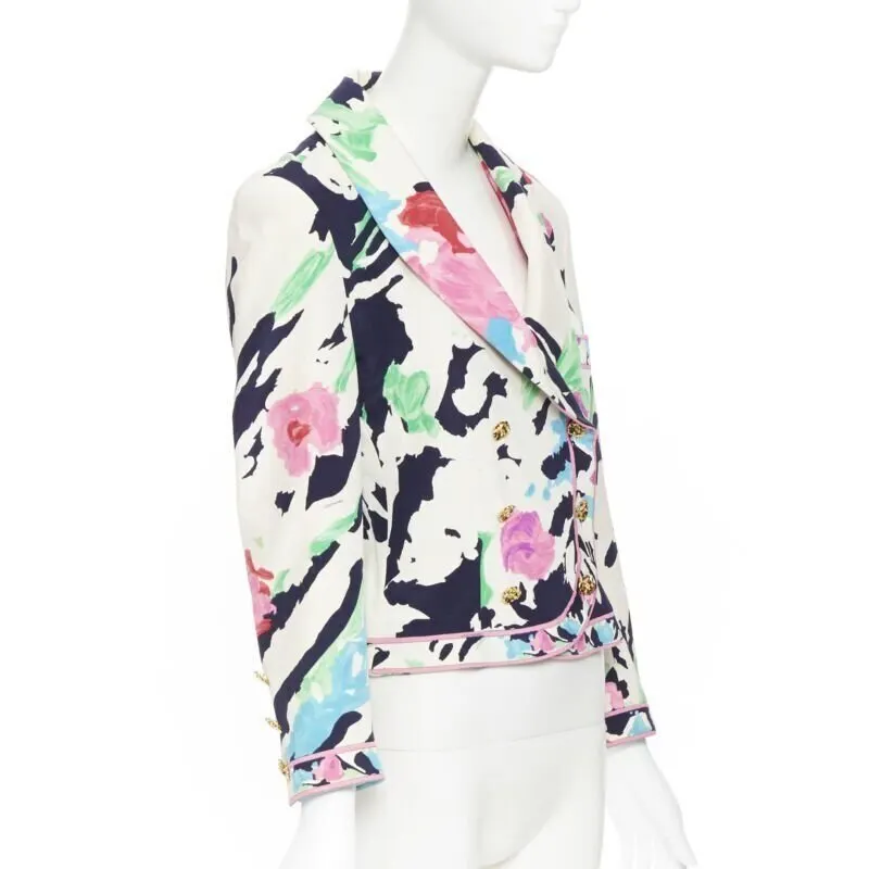 Leonard Cherub Brooch Blazer Beige Silk Fair - Inside View