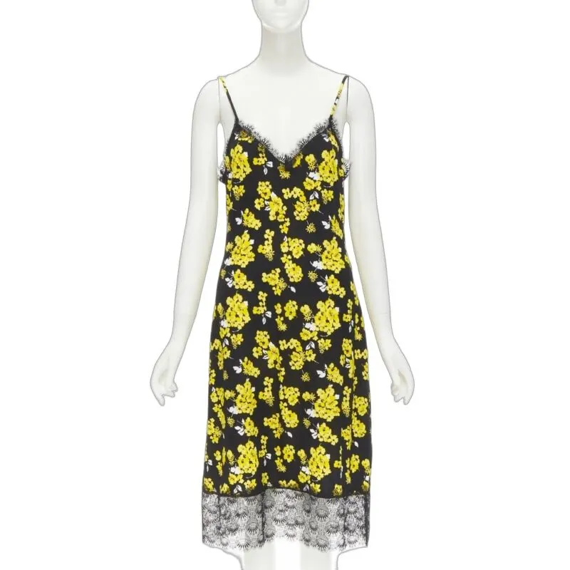 Michael Kors Lace Summer Dress Yellow Viscose Very good - Front View