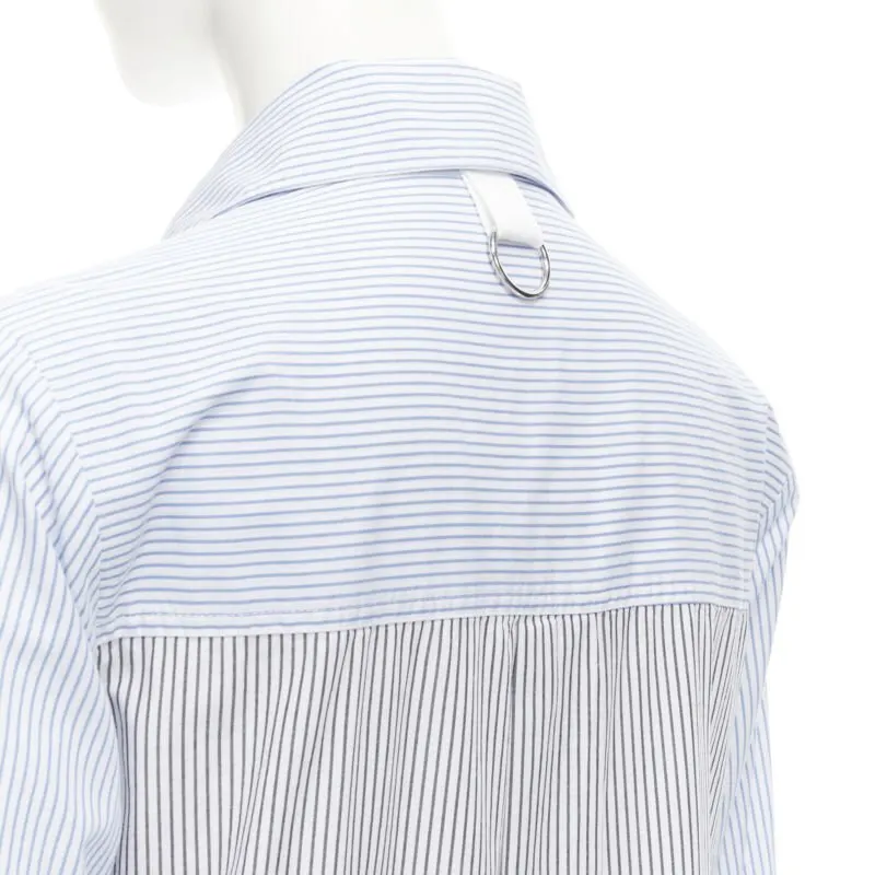 Tibi Striped Shirt Dress Blue Cotton Never worn - Back View