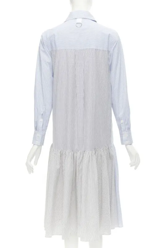 Tibi Striped Shirt Dress Blue Cotton Never worn - Box View