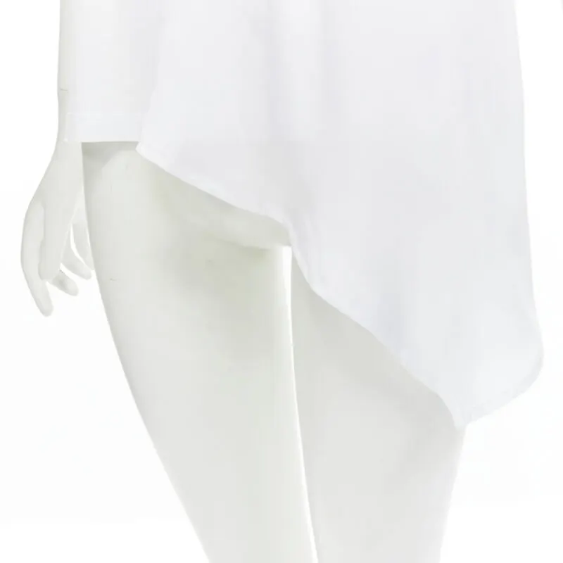 Victoria Beckham Asymmetric Insert Tee White Cotton Never worn - Back View