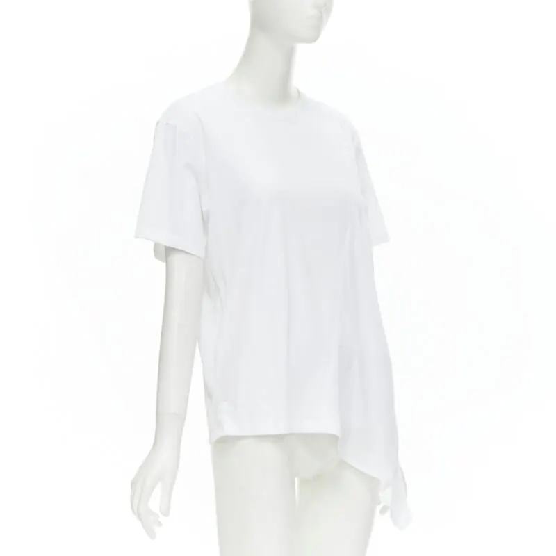 Victoria Beckham Asymmetric Insert Tee White Cotton Never worn - Inside View