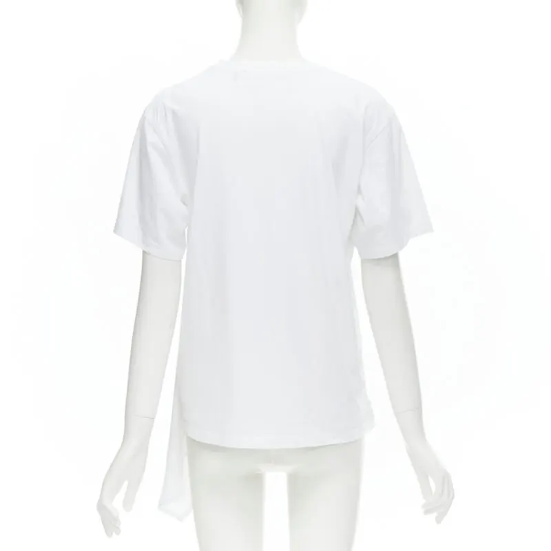 Victoria Beckham Asymmetric Insert Tee White Cotton Never worn - Box View