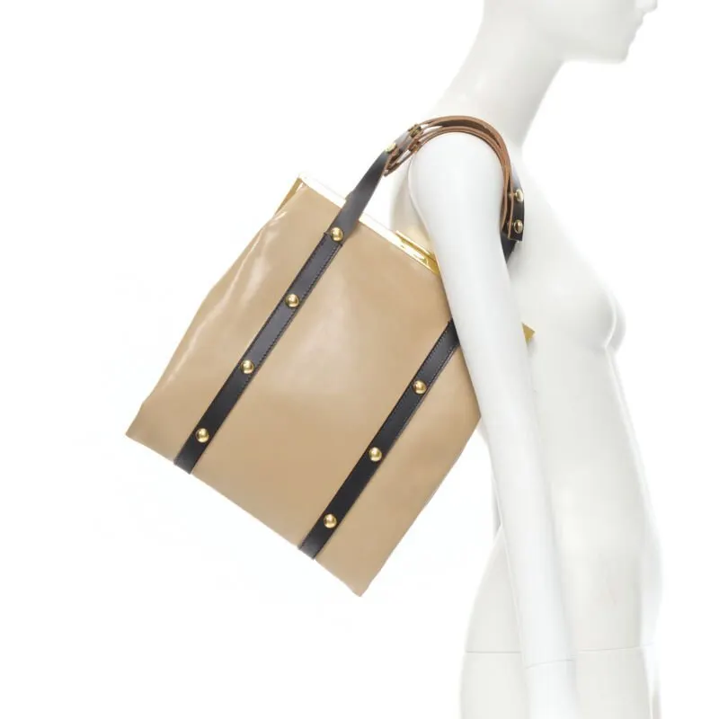 Marni Latex tote Brown Plastic Fair - Back View