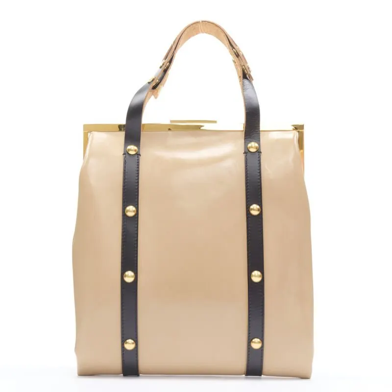 Marni Latex tote Brown Plastic Fair - Model View