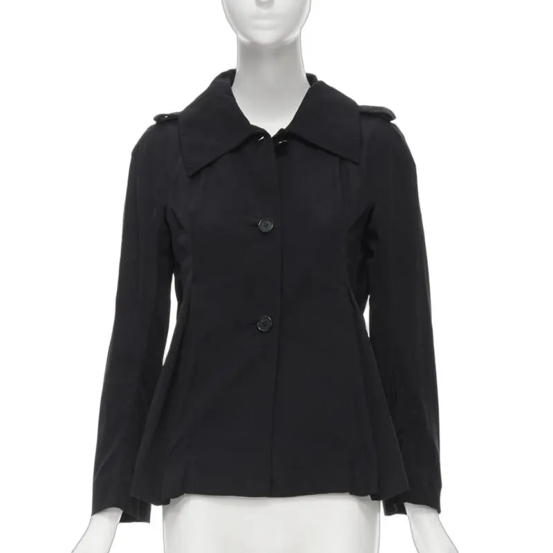 Marni Black Polyester Short Trench Black Polyamide Never worn - Front View