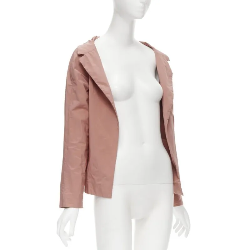 Marni Puff Shoulder Jacket Pink Polyester Very good - Back View