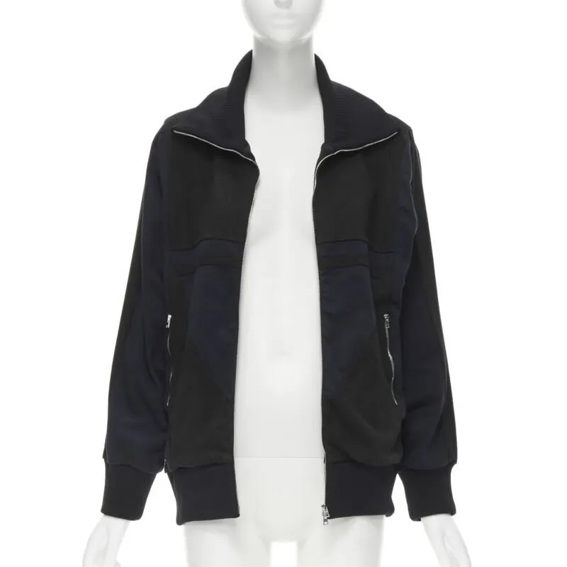 Marni Navy White Patchwork Jacket Black Cotton Never worn - Inside View