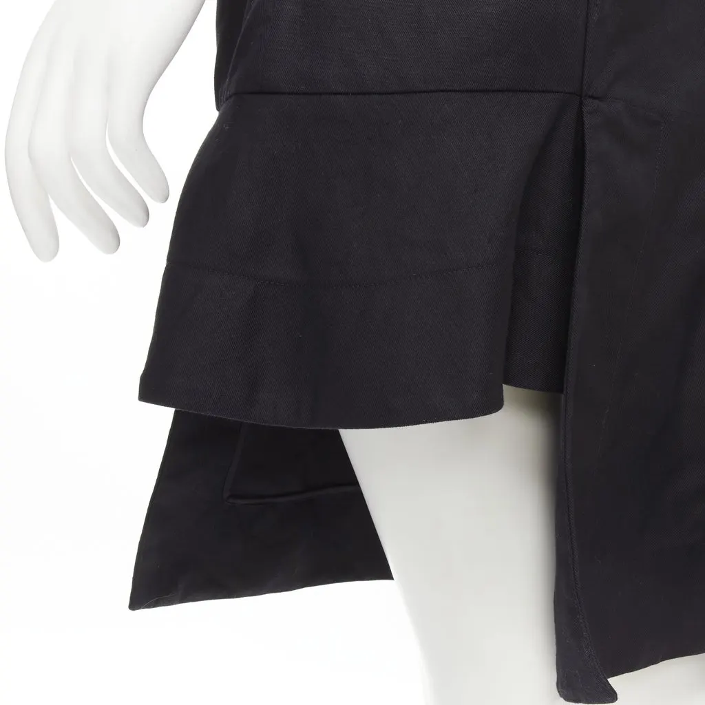 Marni Step Hem Skirt Black Cotton Very good - Back View