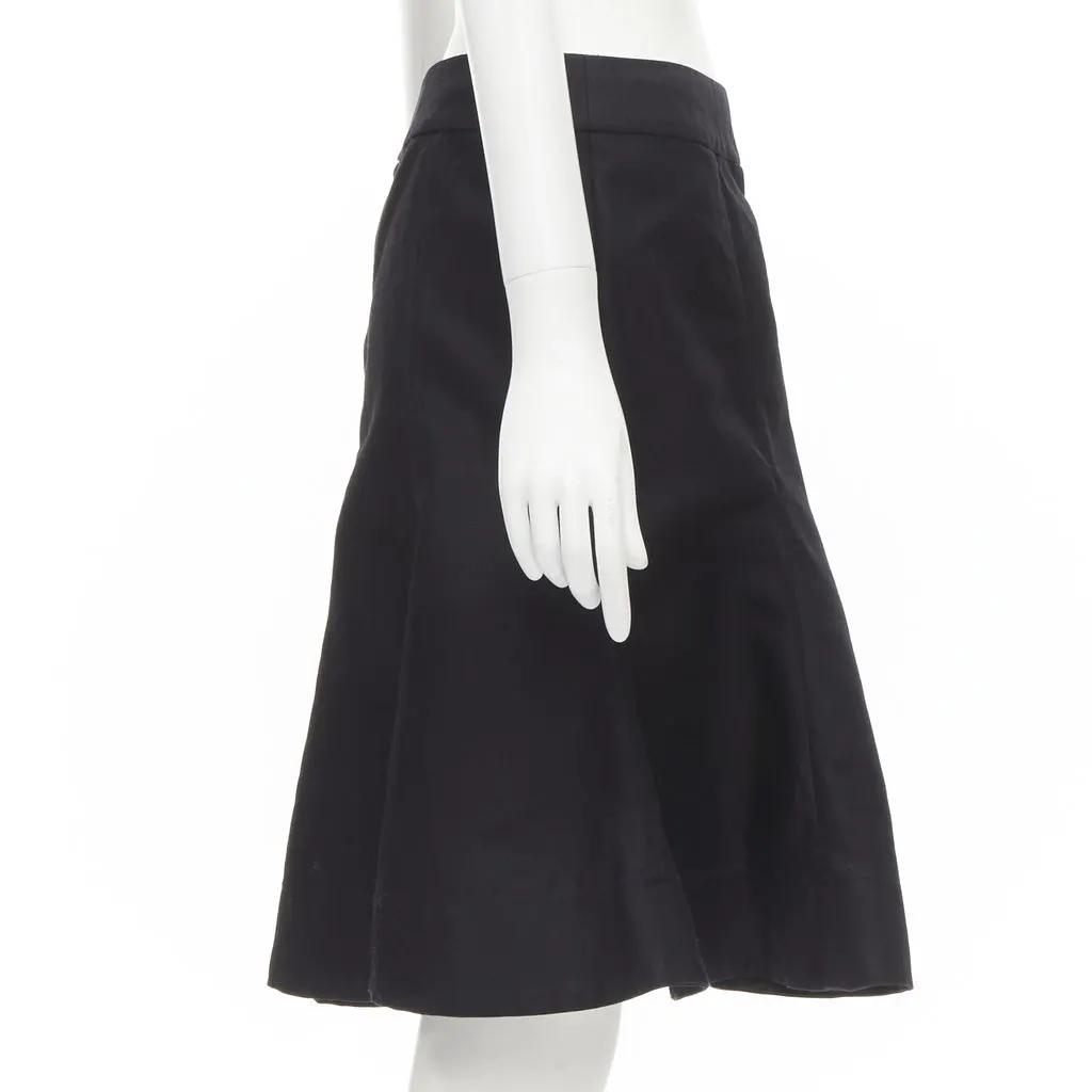 Marni Step Hem Skirt Black Cotton Very good - Model View