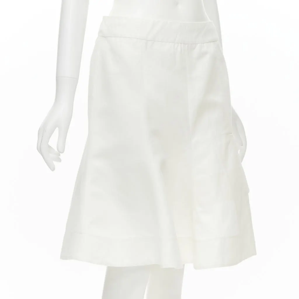 Marni Step Hem Skirt White Cotton Very good - Inside View