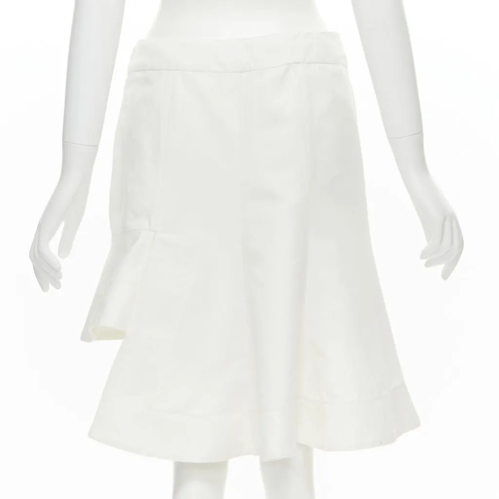 Marni Step Hem Skirt White Cotton Very good - Box View