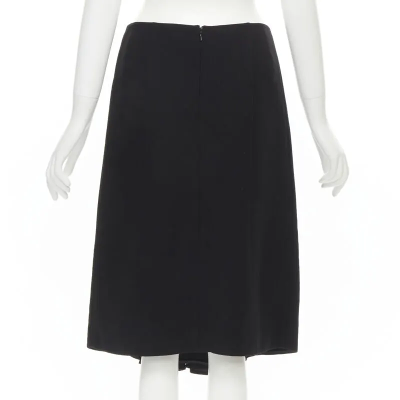 Marni Gold Piping Skirt Black Wool Never worn - Box View