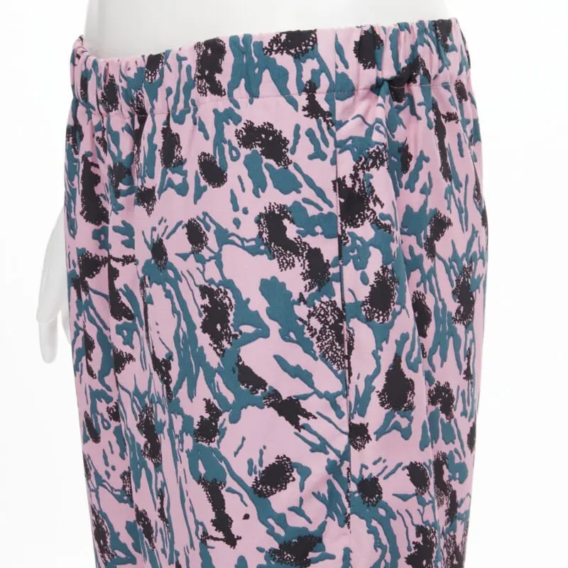 Marni Floral Jacquard Pants Pink Viscose Never worn - Back View