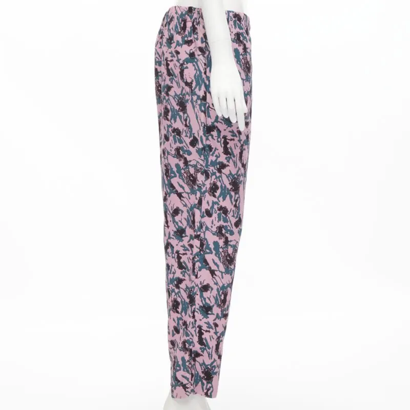 Marni Floral Jacquard Pants Pink Viscose Never worn - Model View