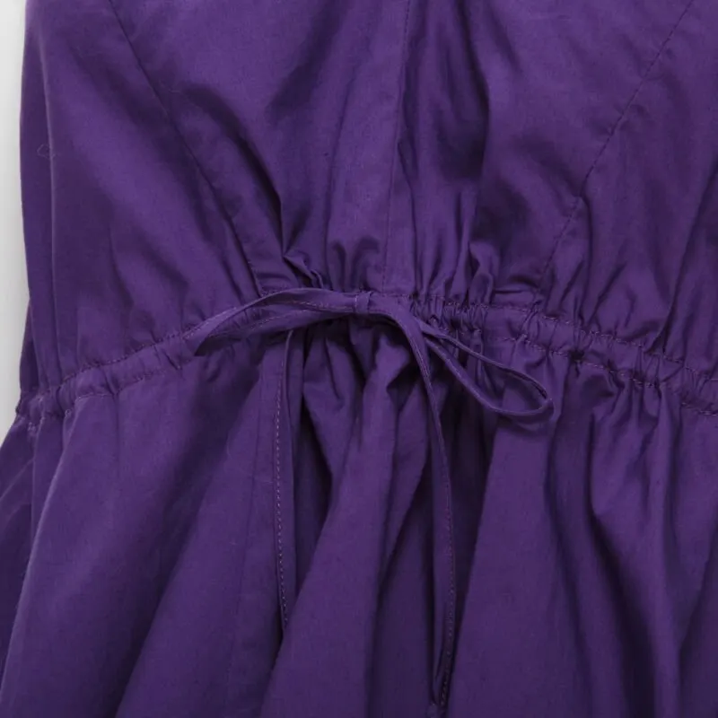 Marni Drawstring Peplum Top Purple Cotton Never worn - Back View