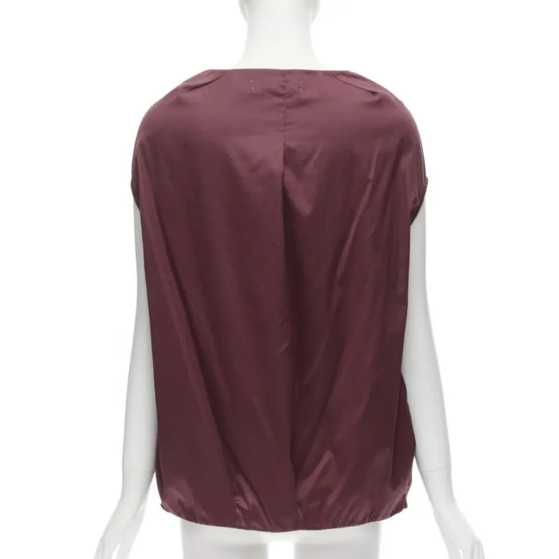 Marni Ruched Cap Top Red Cotton Never worn - Box View