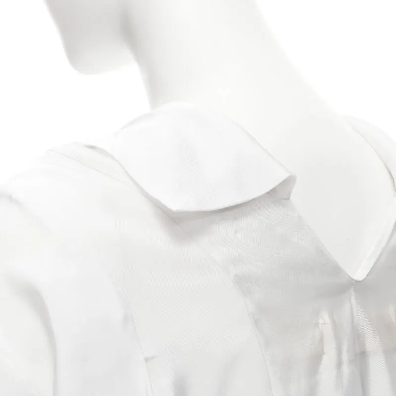Marni Cowl Neck Pocket Top White Viscose Good - Back View