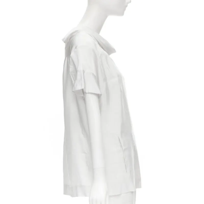 Marni Cowl Neck Pocket Top White Viscose Good - Model View