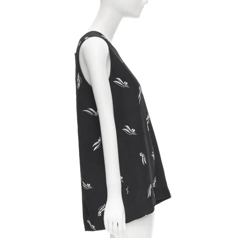 Marni Split Back Top Black Viscose Never worn - Model View