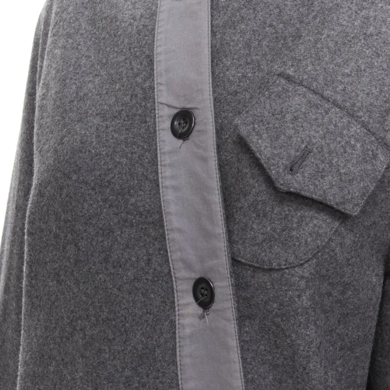 Miu Miu Grey Wool Coat Grey Wool Fair - Back View