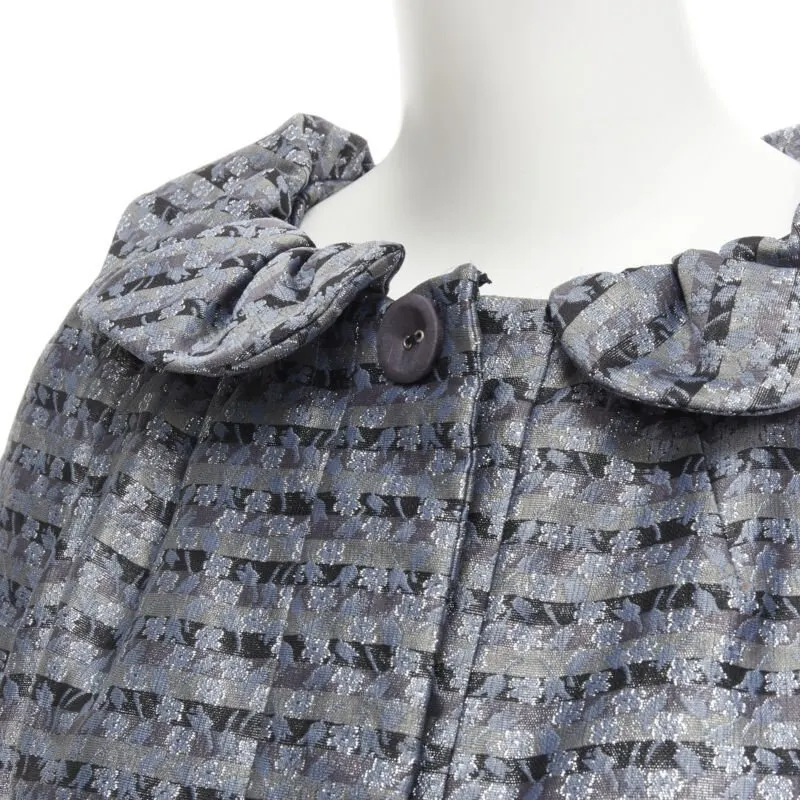 Marc Jacobs Metallic Blue Opera Coat Blue Polyester Never worn - Back View