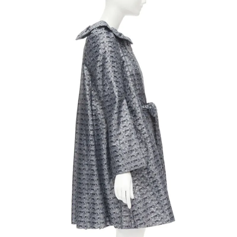 Marc Jacobs Metallic Blue Opera Coat Blue Polyester Never worn - Box View