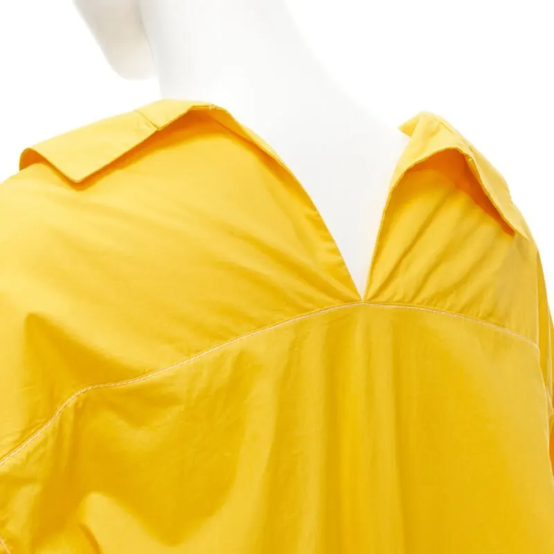 Marni Spread Collar Dress Yellow Cotton Never worn - Back View