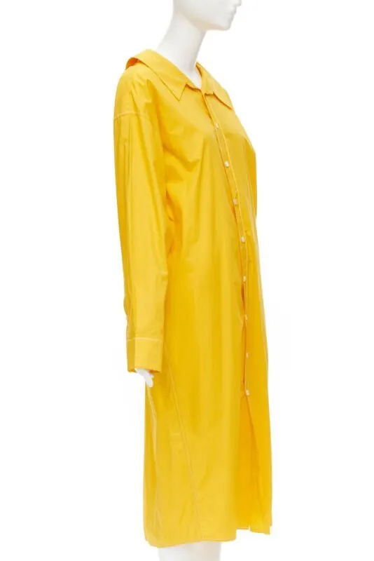 Marni Spread Collar Dress Yellow Cotton Never worn - Inside View