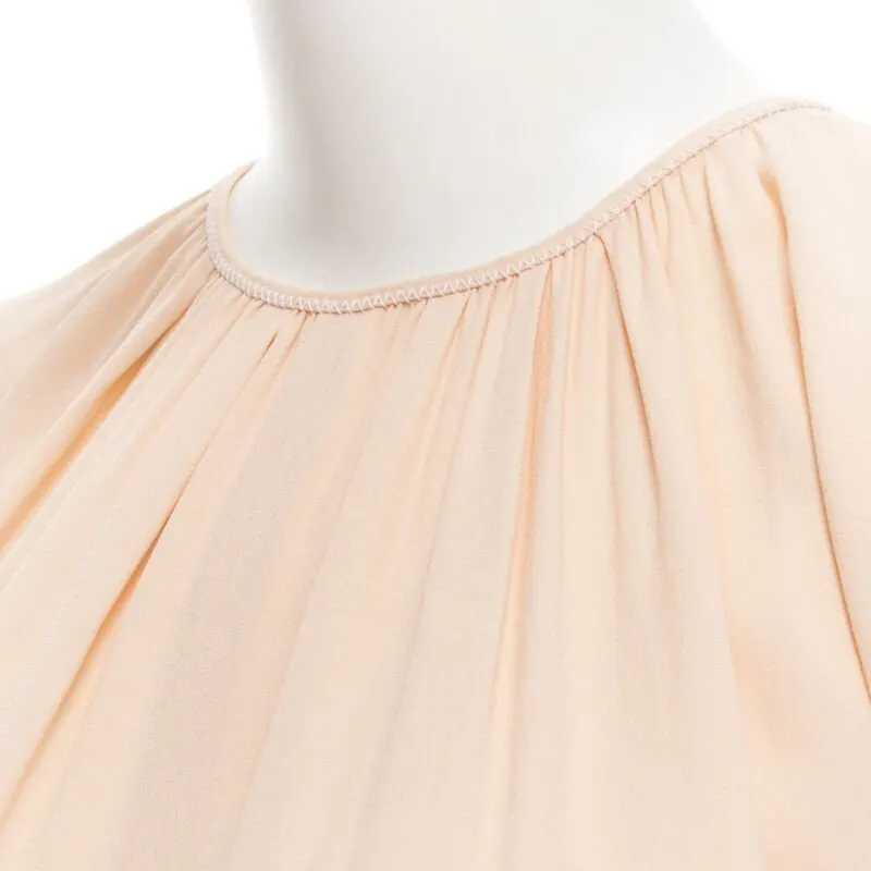 Marni Pleated Collar Dress Beige Viscose Never worn - Back View