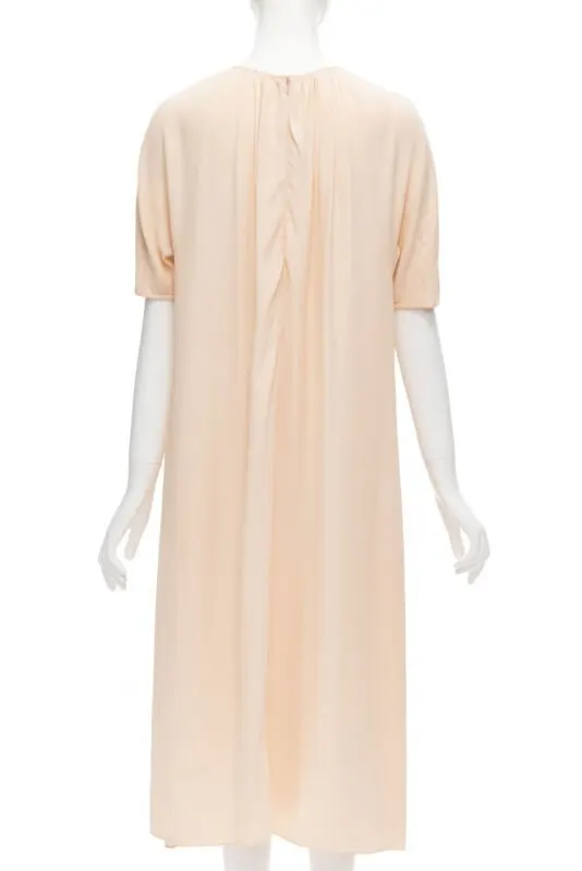 Marni Pleated Collar Dress Beige Viscose Never worn - Box View