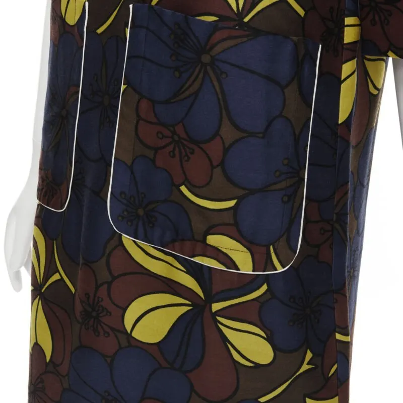 Marni Patch Pocket Dress Brown Wool Never worn - Back View