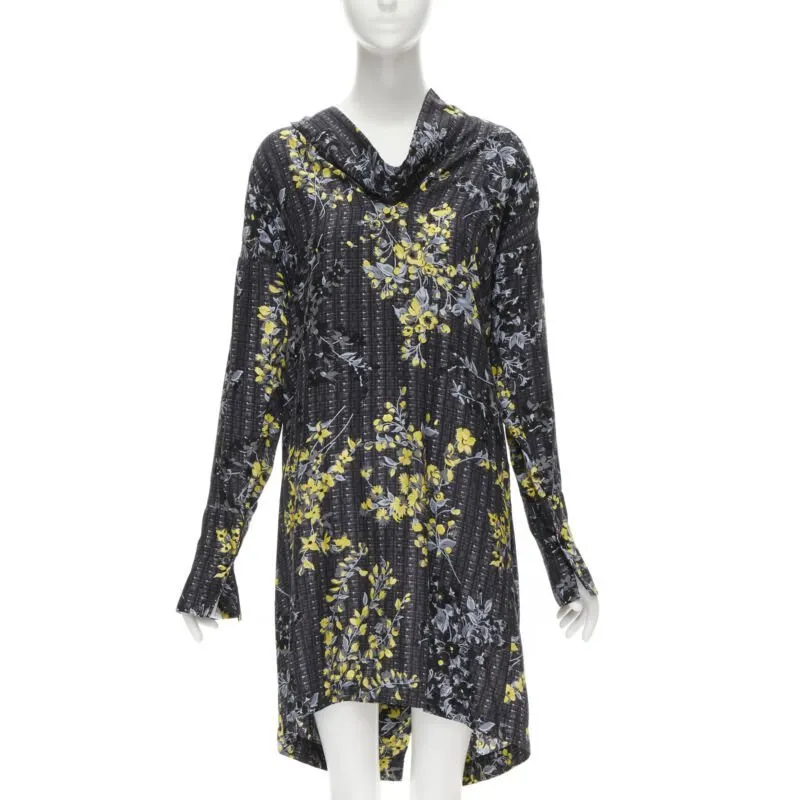 Marni Geometric Silk Dress Grey Silk Never worn - Front View