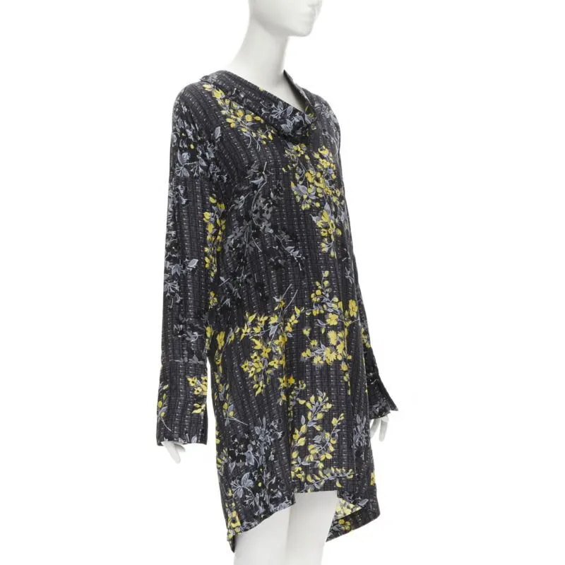 Marni Geometric Silk Dress Grey Silk Never worn - Back View