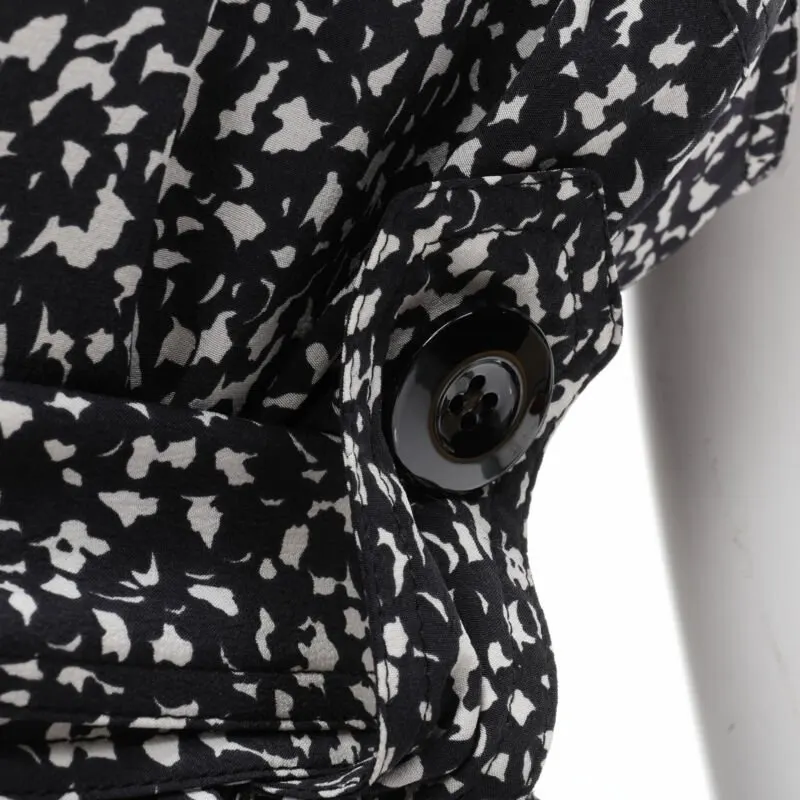 Marni Abstract Sheath Dress Black Silk Never worn - Back View