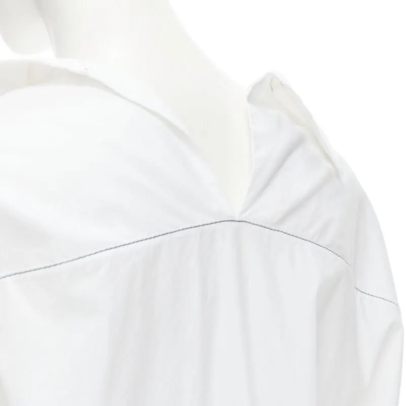 Marni Deconstructed Overshirt White Cotton Very good - Back View