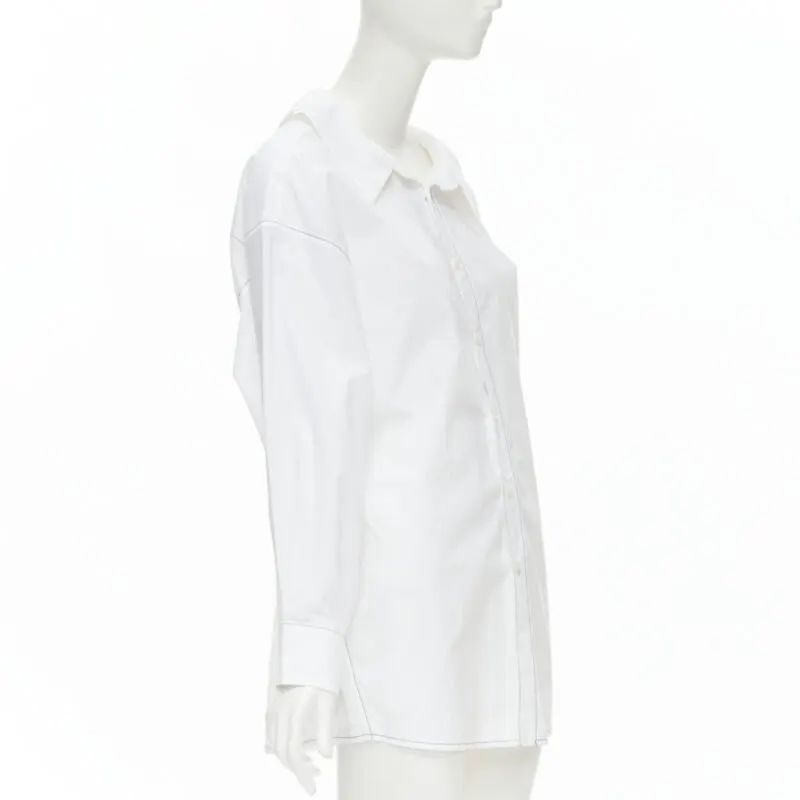 Marni Deconstructed Overshirt White Cotton Very good - Inside View