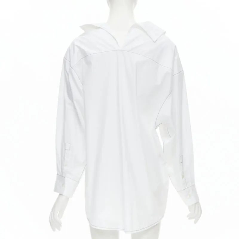 Marni Deconstructed Overshirt White Cotton Very good - Box View
