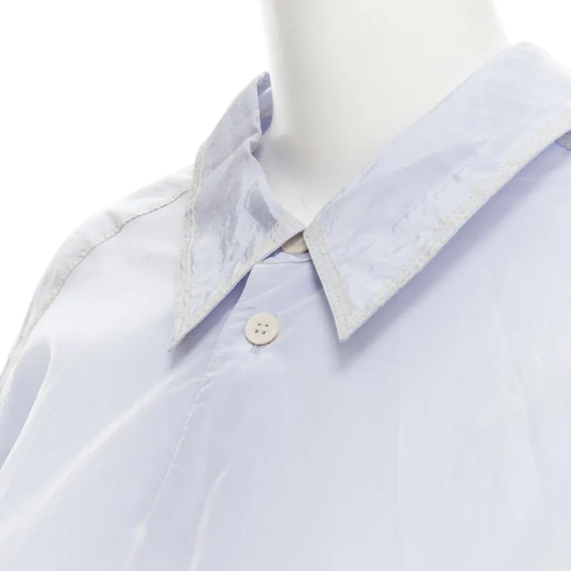 Marni Crinkled Boxy Dress Blue Viscose Never worn - Back View