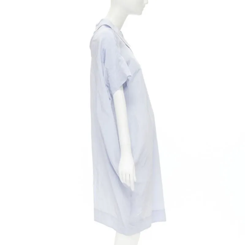 Marni Crinkled Boxy Dress Blue Viscose Never worn - Model View