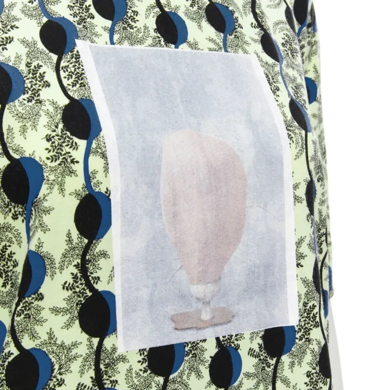 Marni Paisley Geometric Tee Green Cotton Very good - Back View