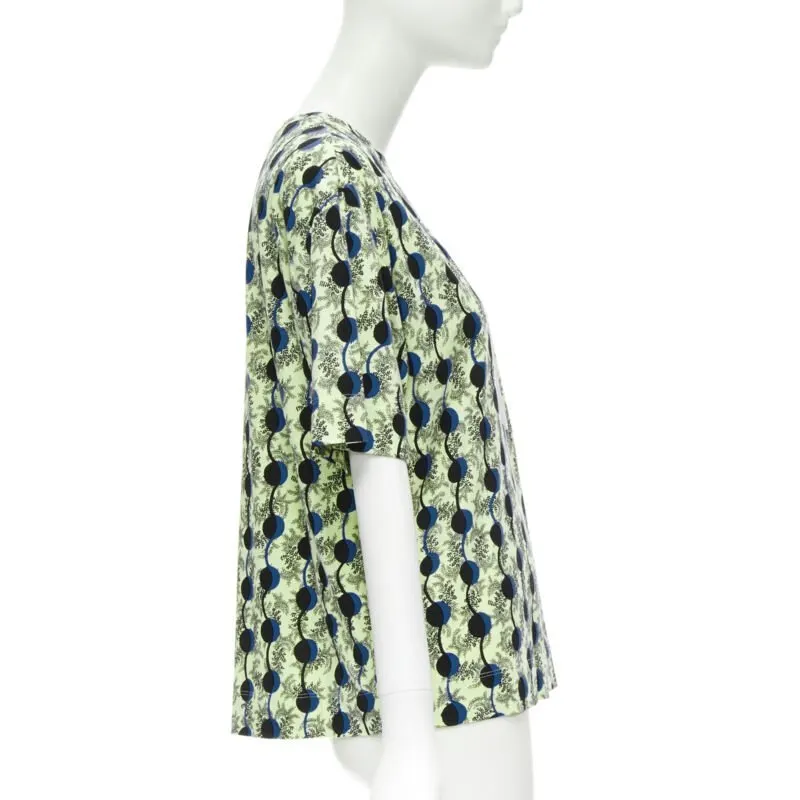 Marni Paisley Geometric Tee Green Cotton Very good - Model View