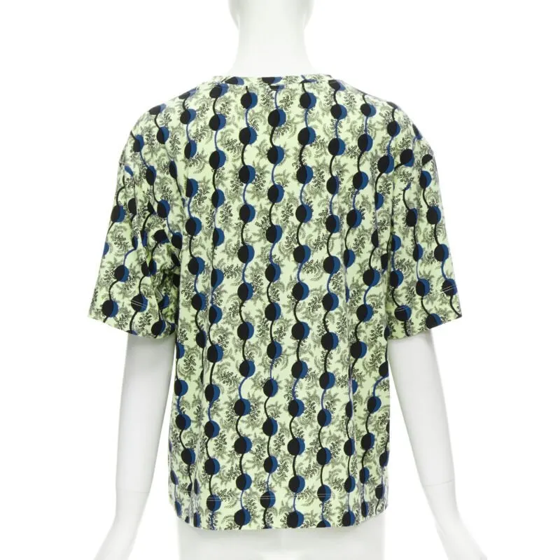 Marni Paisley Geometric Tee Green Cotton Very good - Box View