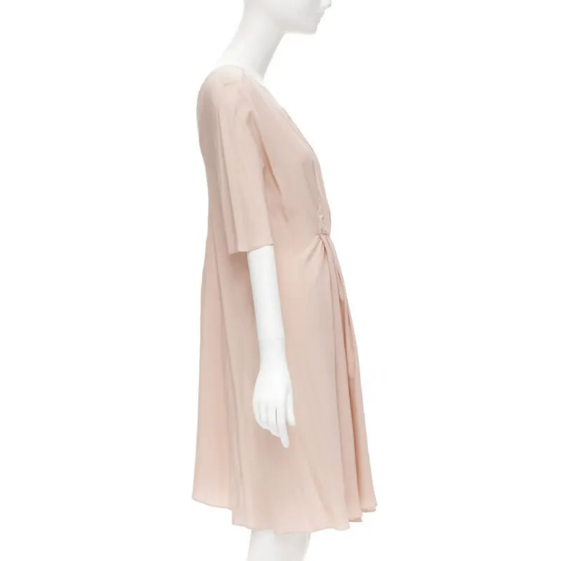 Marni Draped Silk Dress Pink Silk Never worn - Model View