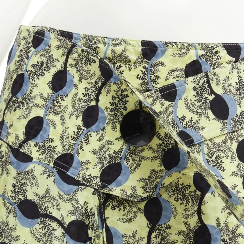 Marni Paisley Wrap Skirt Yellow Silk Never worn - Back View
