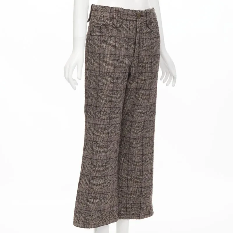 Marc Jacobs Check Tweed Pants Brown Wool Never worn - Inside View