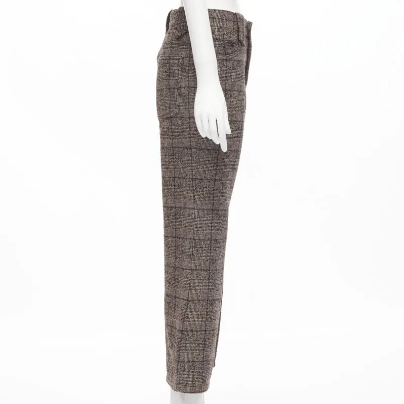 Marc Jacobs Check Tweed Pants Brown Wool Never worn - Model View