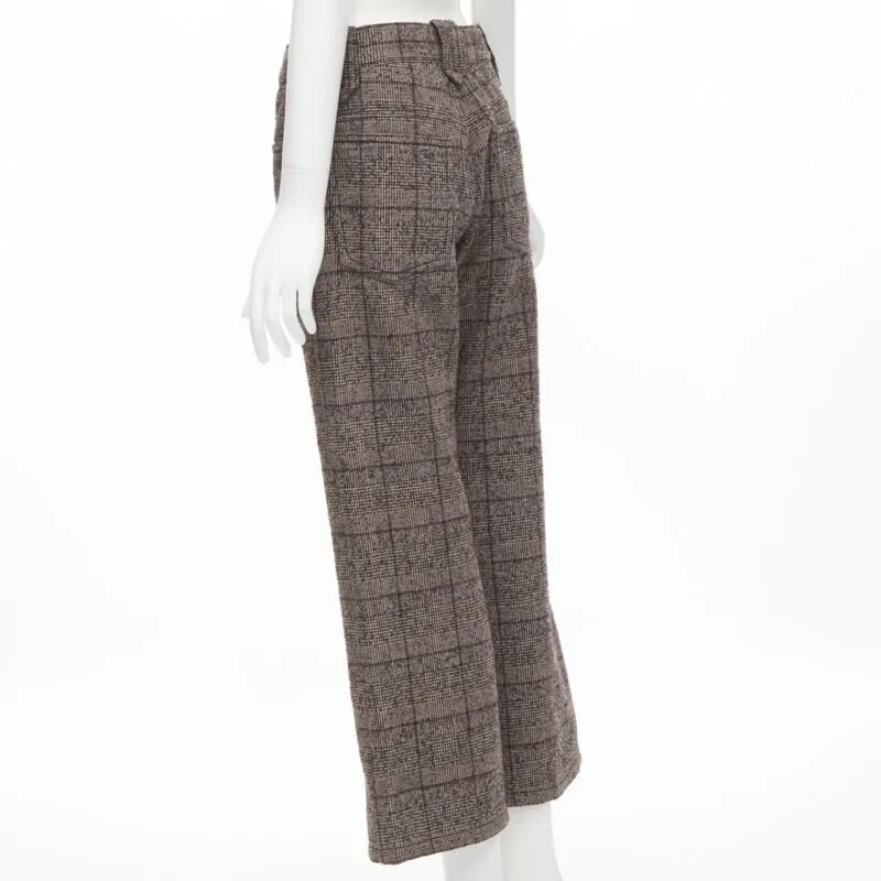 Marc Jacobs Check Tweed Pants Brown Wool Never worn - Box View